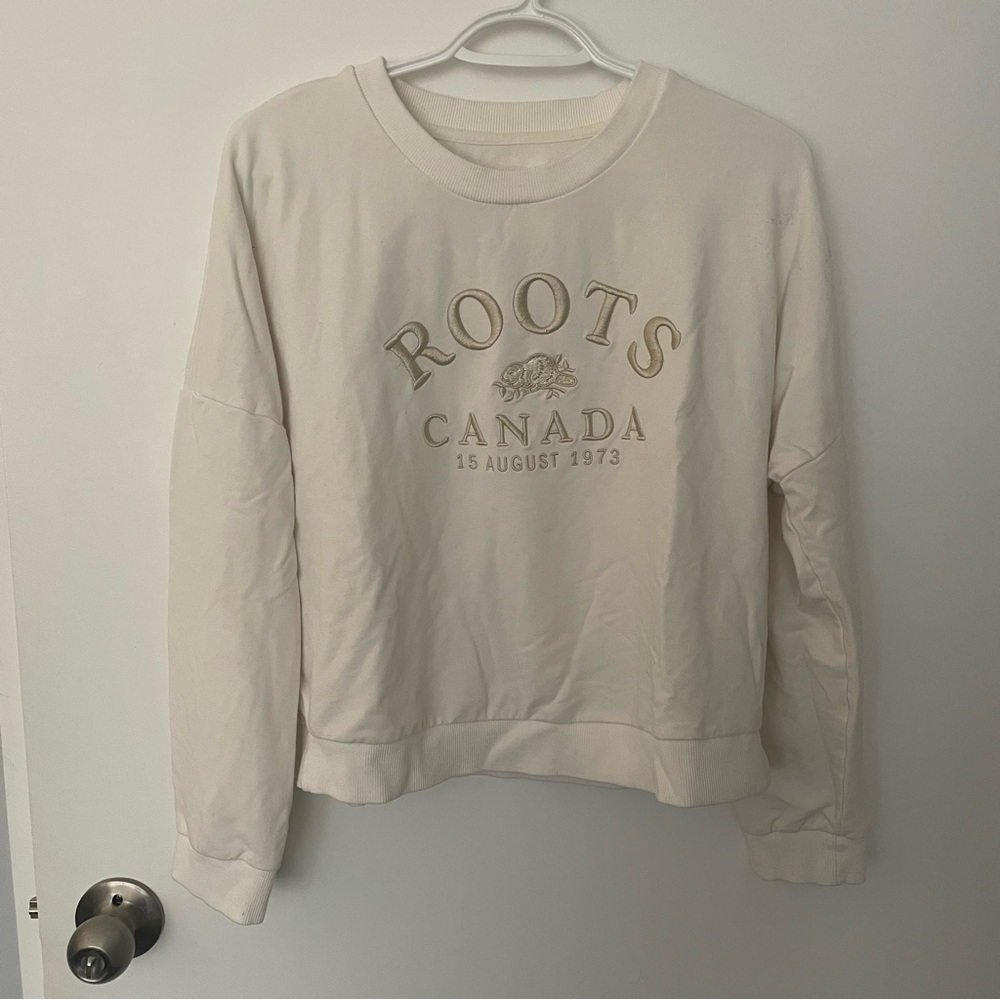 Women’s Small Roots Cream Sweatshirt